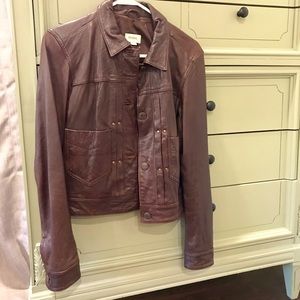 Pristine Brown Leather Fossil Jacket